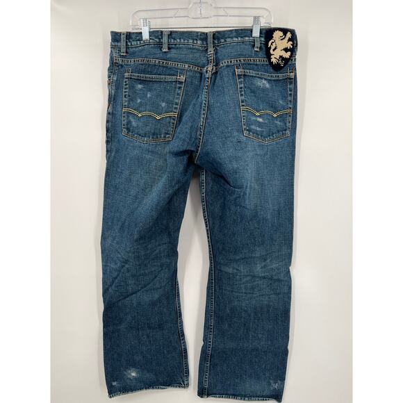 Men's American Eagle destressed Bootcut jeans size 38/32 - Picture 3 of 5